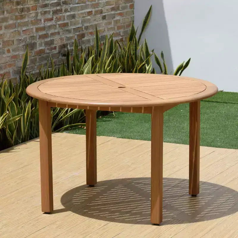 Set da pranzo per esterni rotondo ovale a 5 pezzi Amazonia Beijo bianco