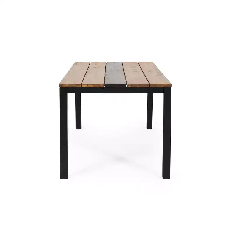 Tavolo da pranzo rettangolare da esterno Lindsey: legno di acacia, struttura in metallo, 6 posti - Christopher Knight Home