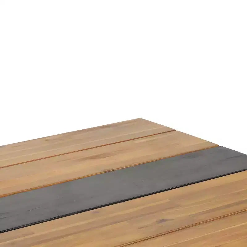 Tavolo da pranzo rettangolare da esterno Lindsey: legno di acacia, struttura in metallo, 6 posti - Christopher Knight Home