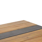 Tavolo da pranzo rettangolare da esterno Lindsey: legno di acacia, struttura in metallo, 6 posti - Christopher Knight Home