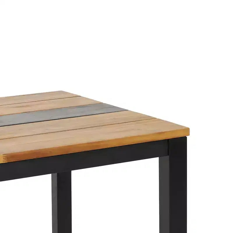 Tavolo da pranzo rettangolare da esterno Lindsey: legno di acacia, struttura in metallo, 6 posti - Christopher Knight Home
