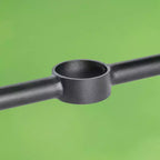 Tavolo da Pranzo Rettangolare in Acciaio Inox da Esterno con Foro per Ombrellone - Captiva Designs: Verniciato a Polvere, 6 Posti, Resistente agli Agenti Atmosferici