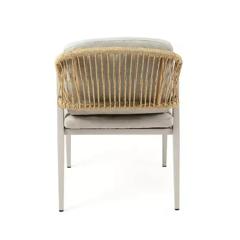 Christopher Knight 7 pz Home Jasmine Set da pranzo per esterni a 6 posti con struttura in ferro e legno di acacia