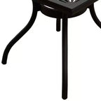 Tavolo da pranzo quadrato da patio ornamentale in alluminio da 37" - Nero - Oakland Living: Resistente ai raggi UV e alle intemperie