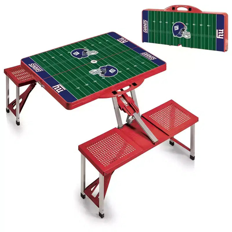 Tavolo pieghevole portatile NFL New York Giants con sedili