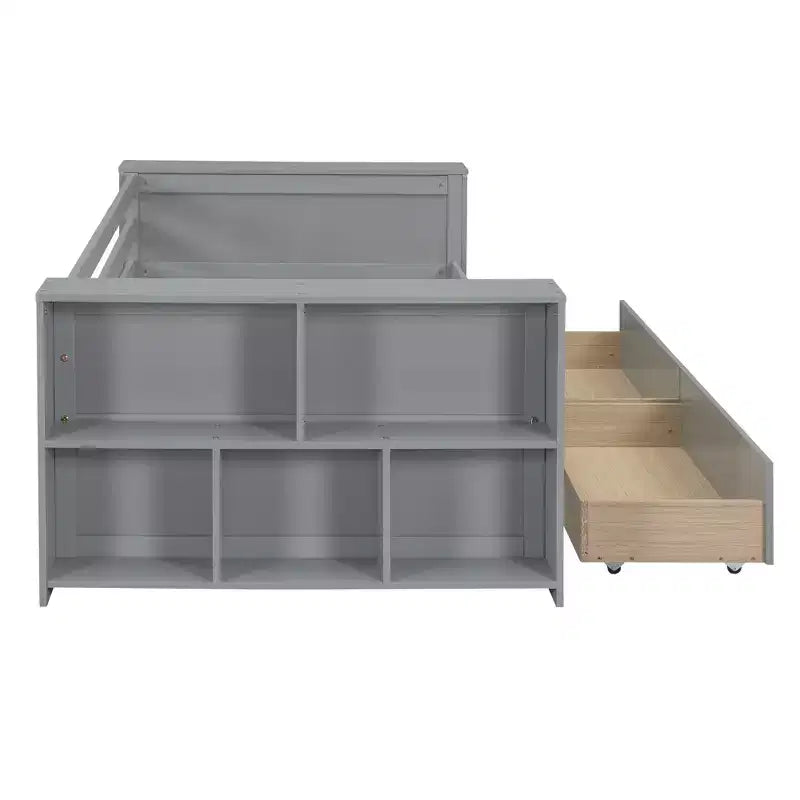 Lettino da Giorno Singolo con Ripiani e 2 Cassetti - ModernLuxe