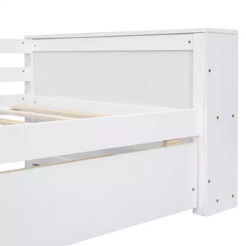 Lettino da Giorno Singolo con Ripiani e 2 Cassetti - ModernLuxe