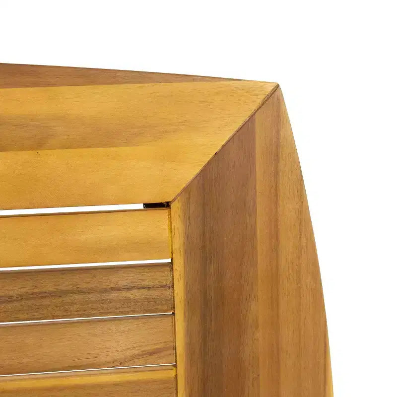 Christopher Knight Home Quinn Set da pranzo imbottito da esterno in acacia con 7 pezzi e design a doghe