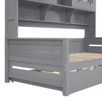 Divano letto una piazza/una piazza e mezza con letto estraibile singolo e armadio e scaffale tutto in uno-ModernLuxe