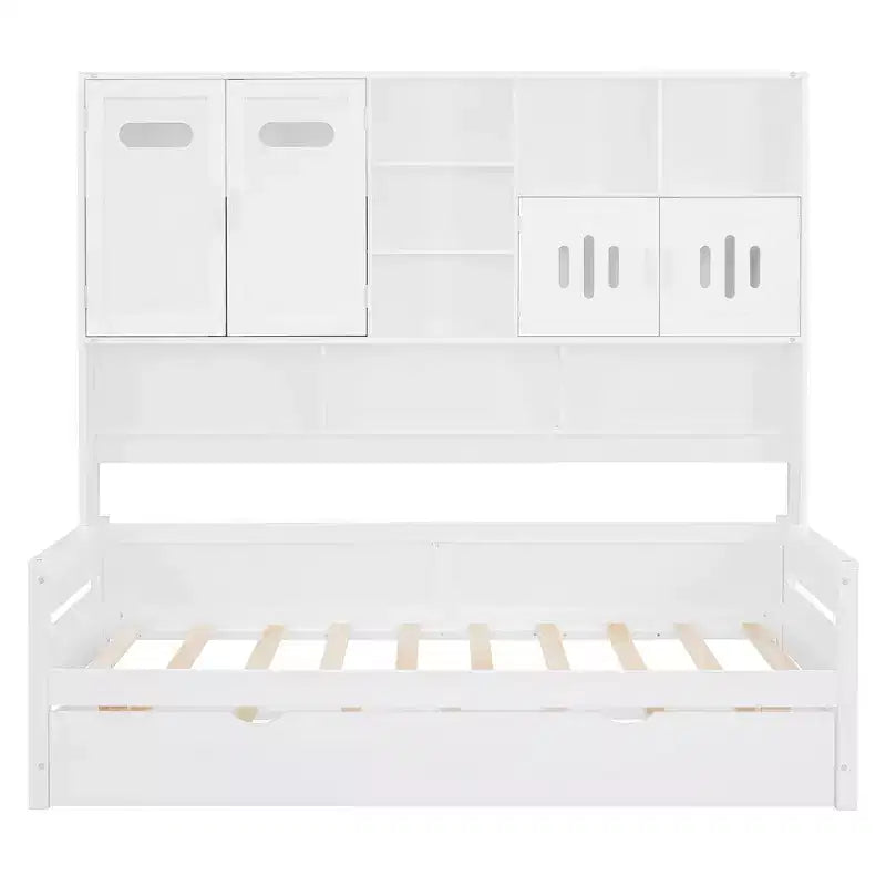 Divano letto una piazza/una piazza e mezza con letto estraibile singolo e armadio e scaffale tutto in uno-ModernLuxe
