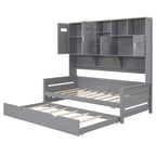 Divano letto una piazza/una piazza e mezza con letto estraibile singolo e armadio e scaffale tutto in uno-ModernLuxe