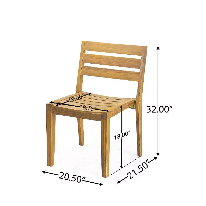 Christopher Knight Home Wren Set da pranzo da esterno in legno di acacia a 7 pezzi, teak