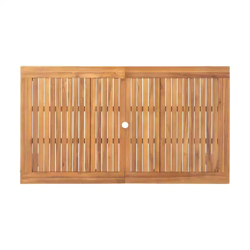 Christopher Knight Home Orchid Set da Pranzo Espandibile da Esterno in Legno di Acacia, 7 Pezzi, con Foro per Ombrellone, Teak