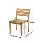 Christopher Knight Home Orchid Set da Pranzo Espandibile da Esterno in Legno di Acacia, 7 Pezzi, con Foro per Ombrellone, Teak