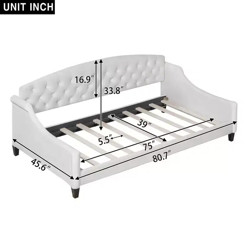Whisen 80.7''L x 45.6''W Divano Letto Moderno di Lusso con Bottoni Trapuntati