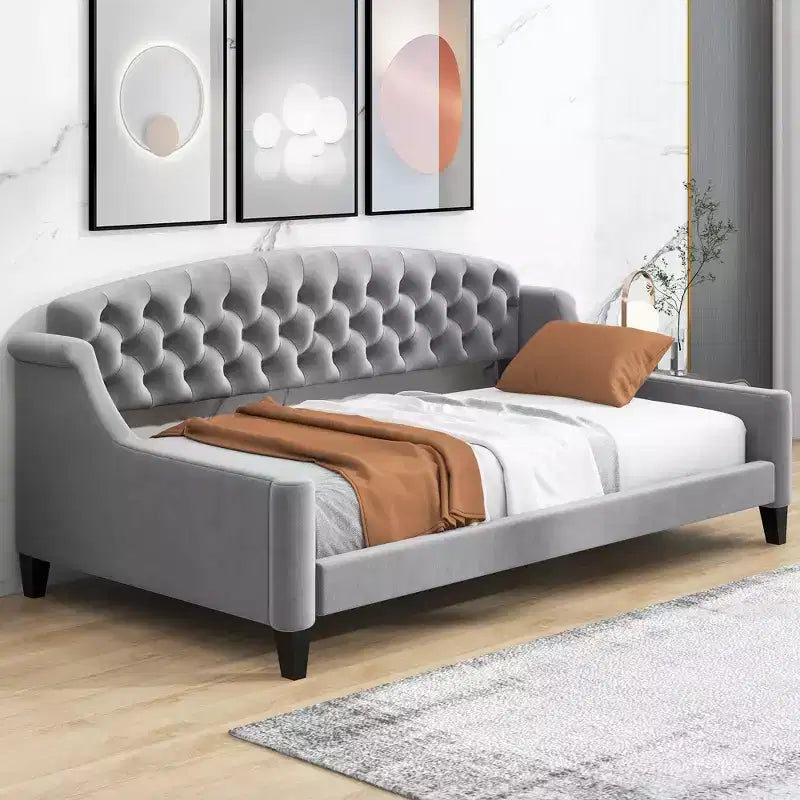Whisen 80.7''L x 45.6''W Divano Letto Moderno di Lusso con Bottoni Trapuntati