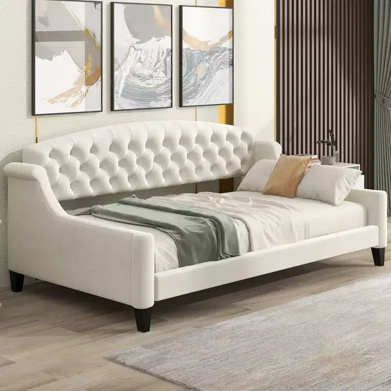 Whisen 80.7''L x 45.6''W Divano Letto Moderno di Lusso con Bottoni Trapuntati