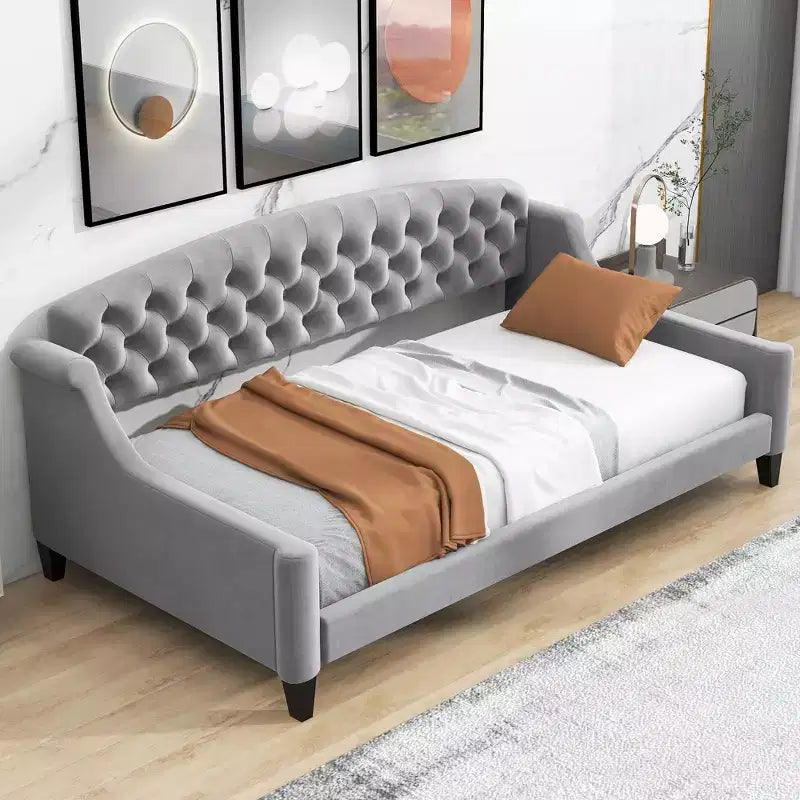 Whisen 80.7''L x 45.6''W Divano Letto Moderno di Lusso con Bottoni Trapuntati
