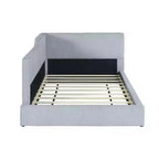 Divano Letto a L Imbottito in Velluto a Coste, Twin/Full Size, 4D - ModernLuxe