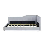 Divano Letto a L Imbottito in Velluto a Coste, Twin/Full Size, 4D - ModernLuxe