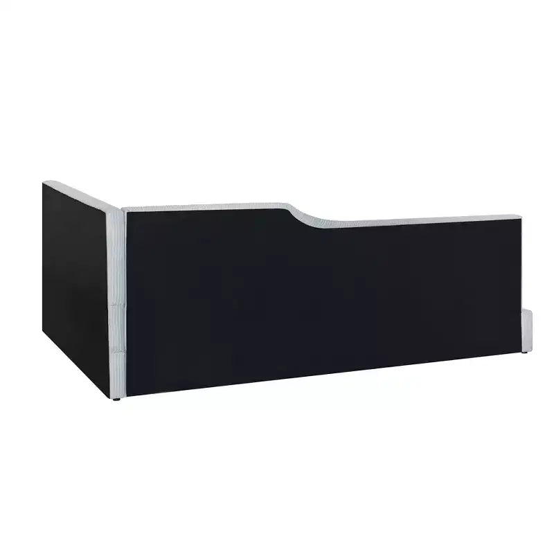Divano Letto a L Imbottito in Velluto a Coste, Twin/Full Size, 4D - ModernLuxe