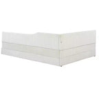 Divano Letto a L Imbottito in Velluto a Coste, Twin/Full Size, 4D - ModernLuxe