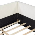 Divano Letto a L Imbottito in Velluto a Coste, Twin/Full Size, 4D - ModernLuxe