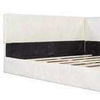 Divano Letto a L Imbottito in Velluto a Coste, Twin/Full Size, 4D - ModernLuxe