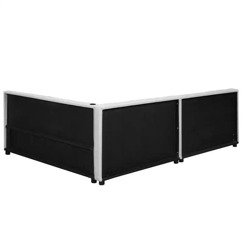 Letto a piattaforma Queen/Full Size, Letto da giorno imbottito a terra con porte USB - ModernLuxe