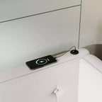 Letto a piattaforma Queen/Full Size, Letto da giorno imbottito a terra con porte USB - ModernLuxe