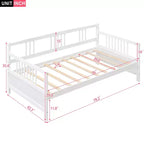 Daybed con struttura in legno massiccio Whisen Modern Design, dimensioni piazza singola