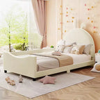 Whisen Morden Design Twin Size Upholstered Daybed with Rabbit Ear Shaped Headboard