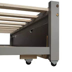 Divano letto in legno Whisen con letto estraibile, telaio estensibile da singolo a king-size