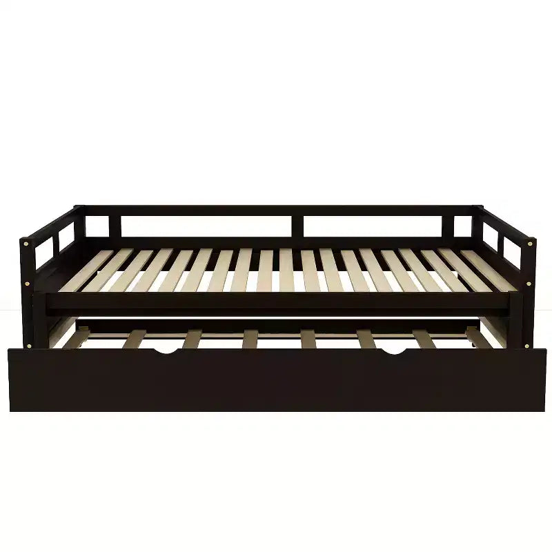 Divano letto in legno Whisen con letto estraibile, telaio estensibile da singolo a king-size
