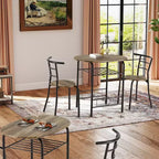 Set da pranzo EROMMY con elegante tavolo in finto marmo o venature del legno e sedie moderne