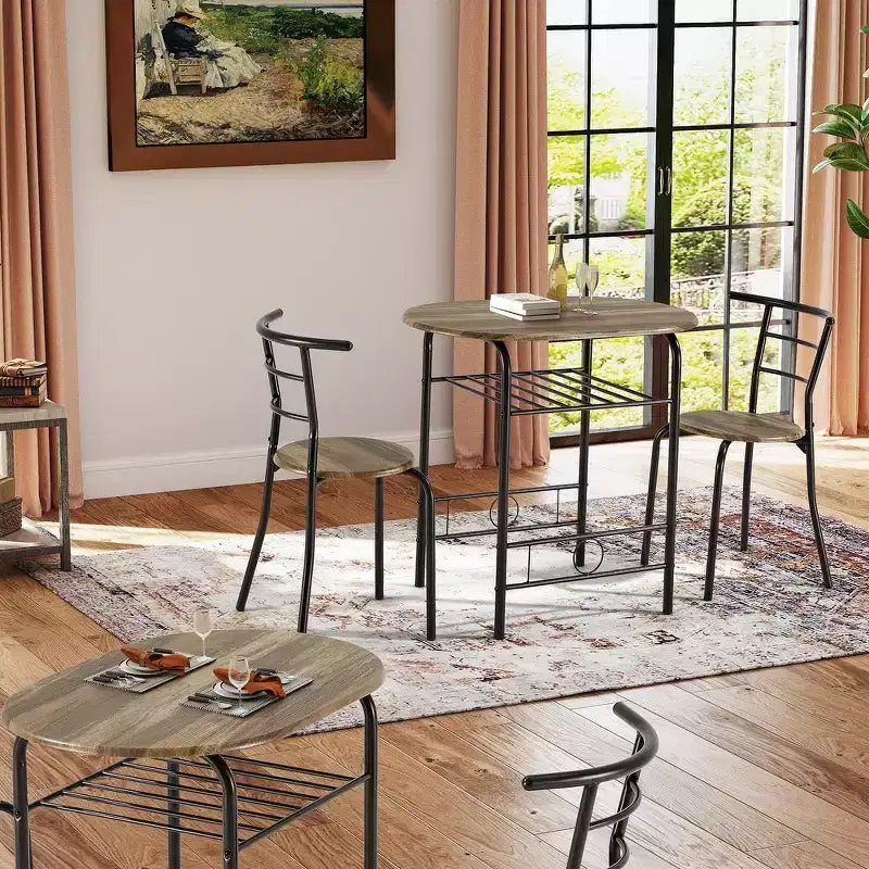 Set da pranzo EROMMY con elegante tavolo in finto marmo o venature del legno e sedie moderne