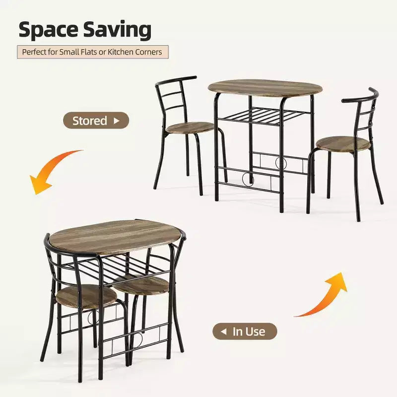 Set da pranzo EROMMY con elegante tavolo in finto marmo o venature del legno e sedie moderne