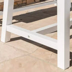 GDFStudio Bowman Tavolo da pranzo moderno industriale da esterno in legno di acacia da 71 W con gambe in metallo