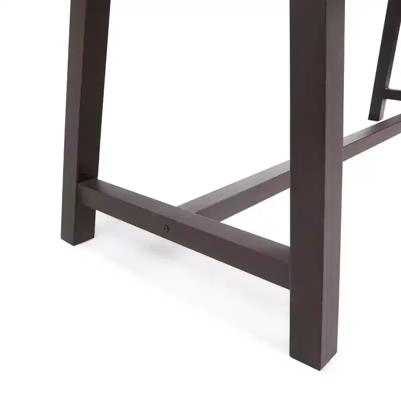 GDFStudio Bowman Tavolo da pranzo moderno industriale da esterno in legno di acacia da 71 W con gambe in metallo