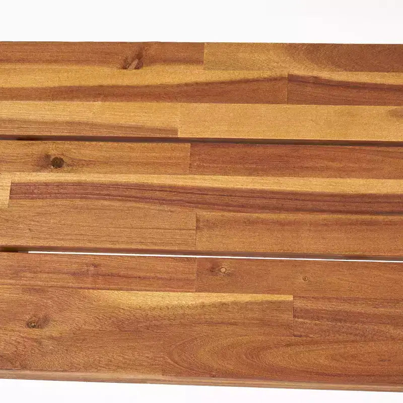 GDFStudio Bowman Tavolo da pranzo moderno industriale da esterno in legno di acacia da 71 W con gambe in metallo
