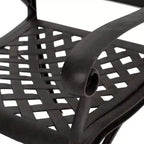 Christopher Knight Home Alfresco Set da Pranzo da Esterno in Alluminio 5 Pezzi con Motivo a Griglia e Foro per Ombrellone, Bronzo