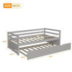 Whisen Divano Letto Moderno una Piazza e Mezza in Legno con Letto Estraibile, Struttura Robusta