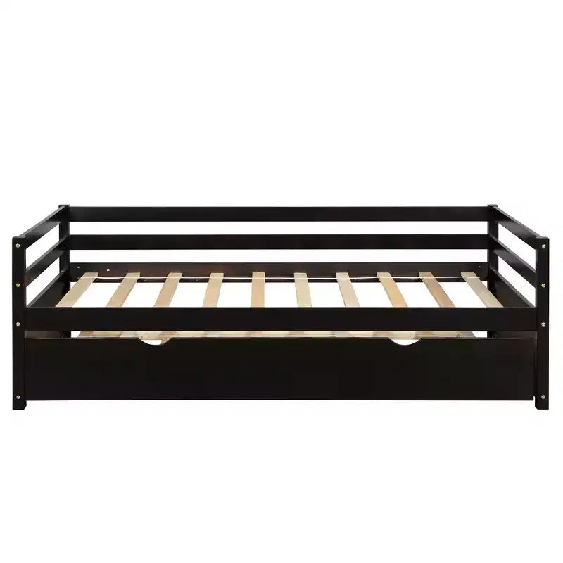 Whisen Divano Letto Moderno una Piazza e Mezza in Legno con Letto Estraibile, Struttura Robusta