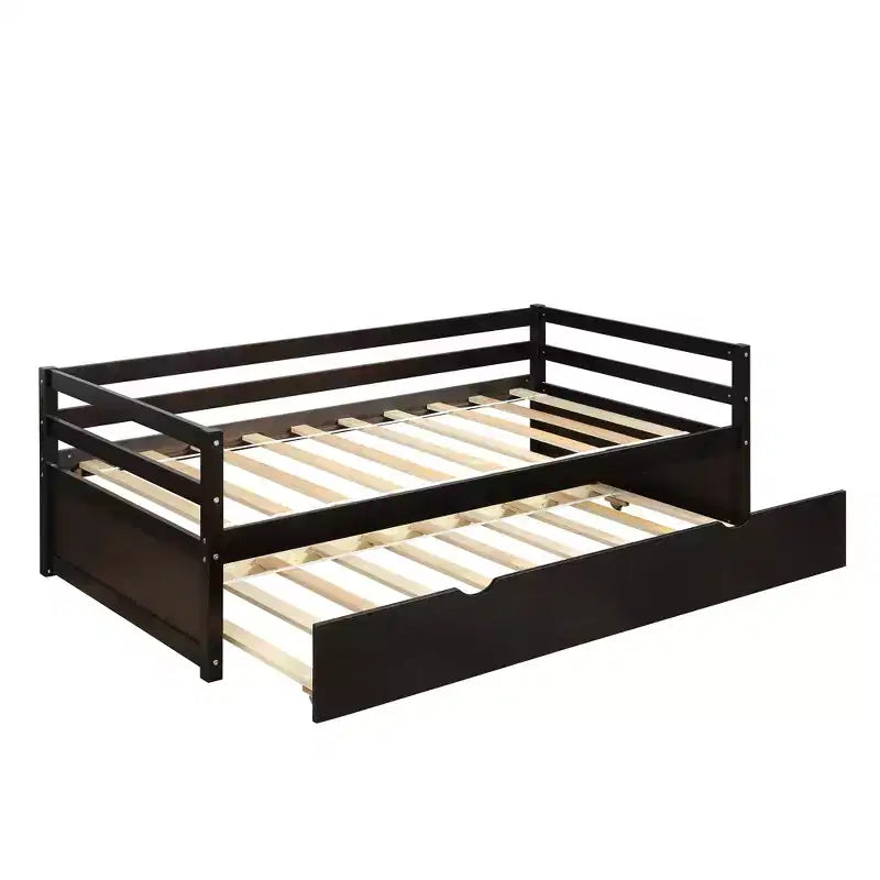 Whisen Divano Letto Moderno una Piazza e Mezza in Legno con Letto Estraibile, Struttura Robusta