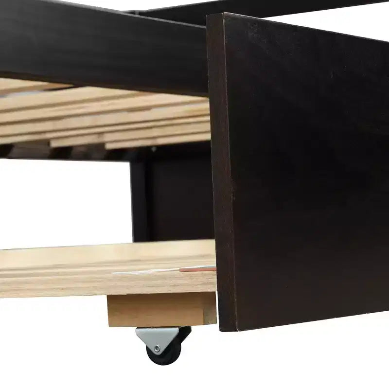 Whisen Divano Letto Moderno una Piazza e Mezza in Legno con Letto Estraibile, Struttura Robusta