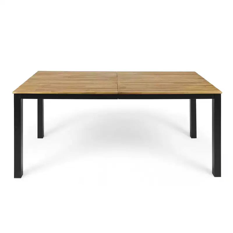 Christopher Knight Home Andrea Set da pranzo da esterno 5 pezzi in metallo e legno di acacia