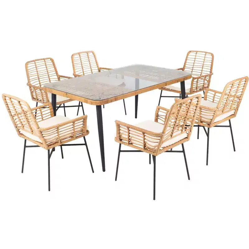 Set da pranzo Beson 7 pezzi - Interno/Esterno - PAT9010 - Safavieh