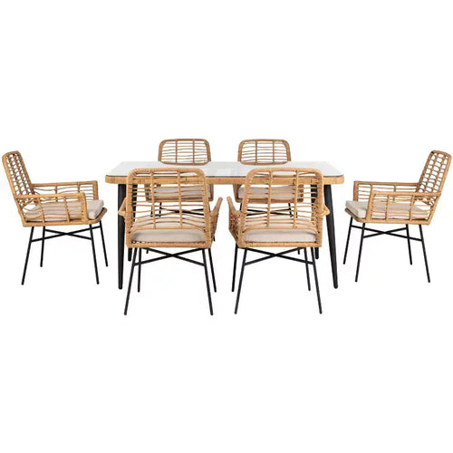 Beson 7 Piece Dining Set - Indoor/Outdoor - PAT9010 - Safavieh