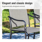 Set da pranzo da esterno Captiva Designs 9 pezzi con ampio tavolo quadrato in metallo con piano a doghe e sedie con struttura in acciaio