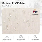 Captiva Designs Set 9 Pezzi Tavolo Quadrato Spazioso con Piano a Doghe in Metallo e Sedie in Rattan e Metallo con Cuscini Spessi